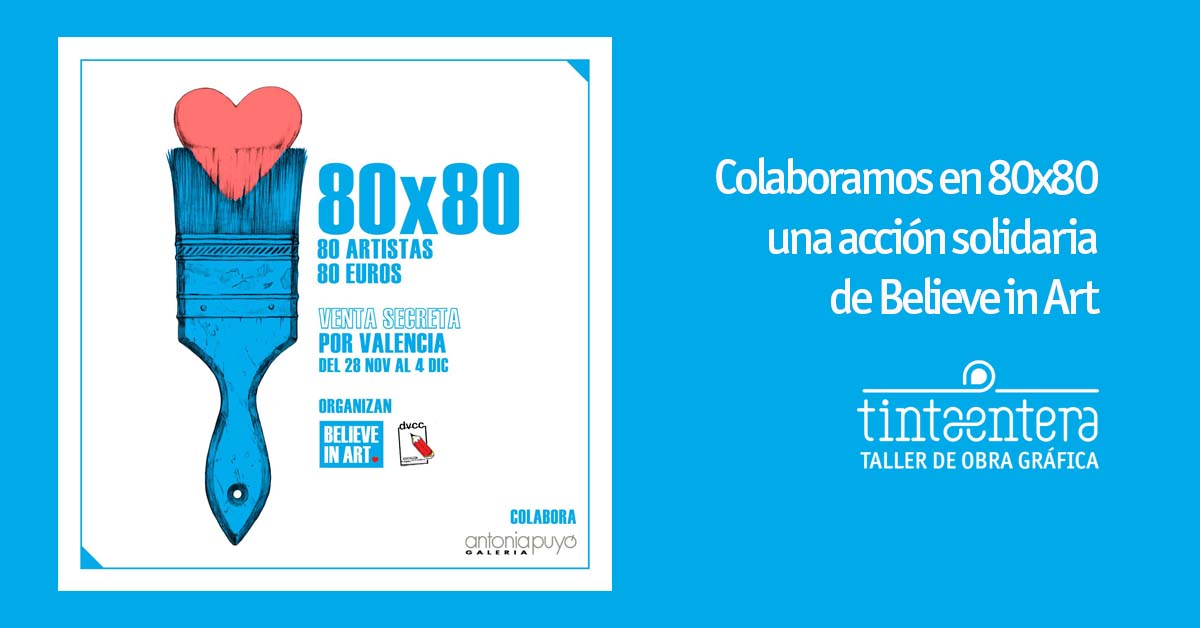 80x80 acción solidaria de Believe in Art para recaudar fondos para los afectados por la DANA